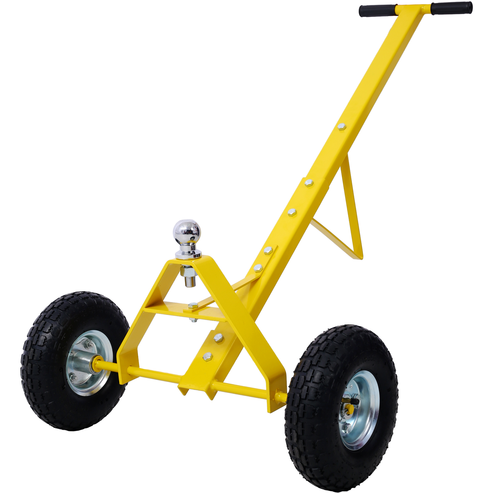 Trailer Dolly with Pneumatic Tires - 600 Lb. Maximum Tongue Weight Capacity,Yellow color