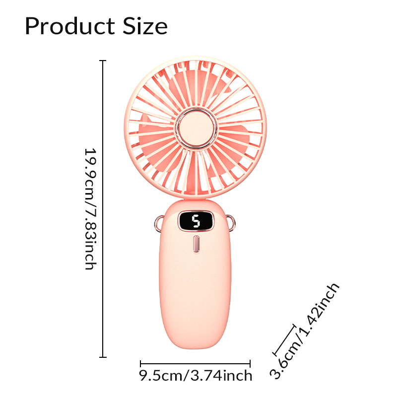 Five speed adjustable handheld fan-PinShop