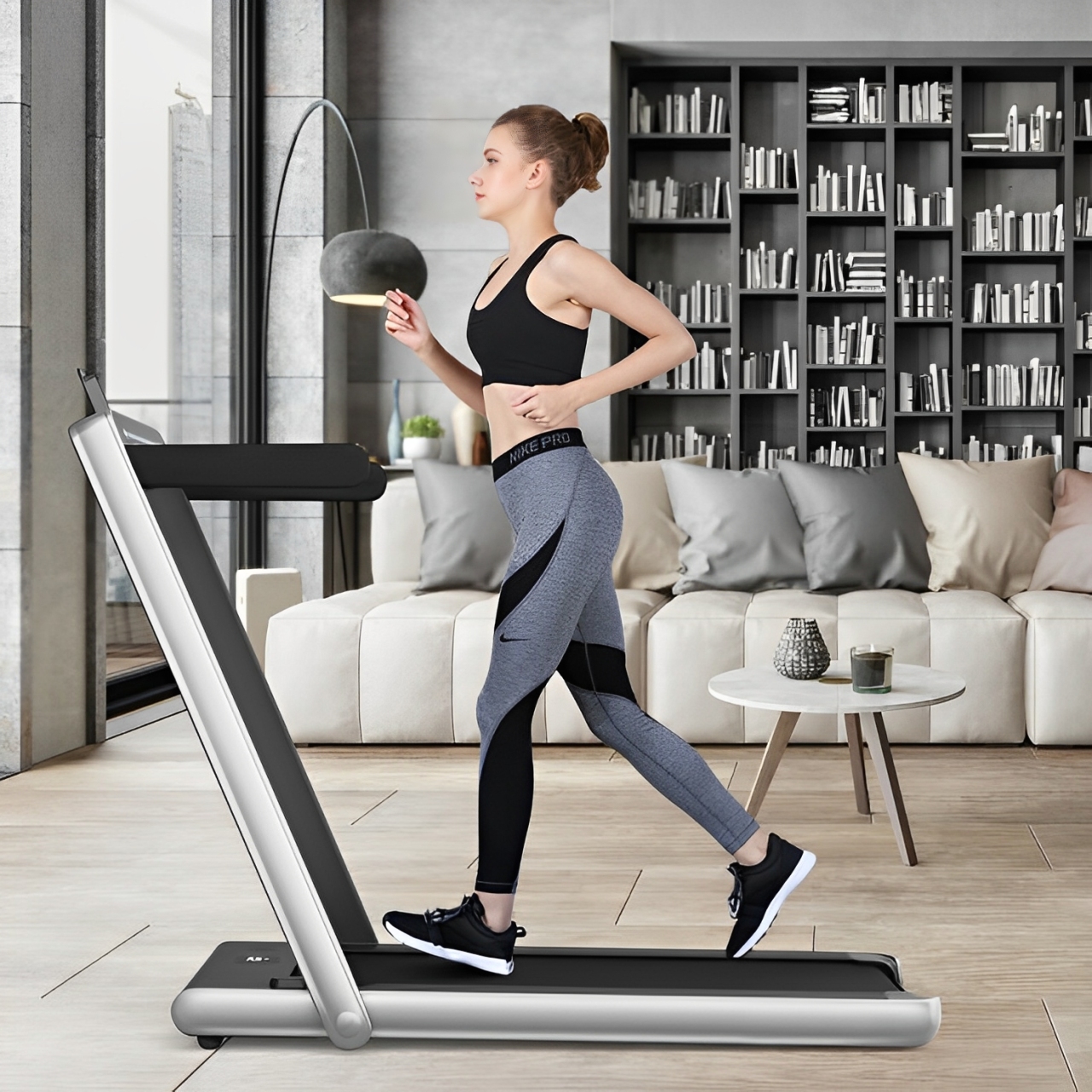 PinShop electric treadmill used for walking at home office desk